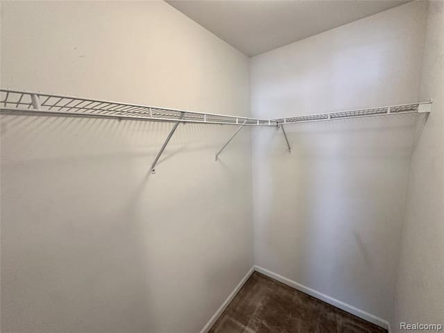 Walk-in closet in the primary suite