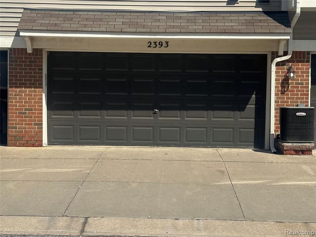 Attached two-car garage exterior