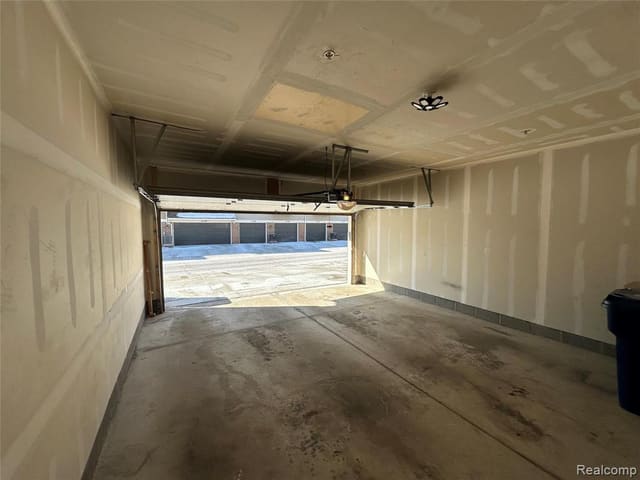 Interior of the attached two-car garage